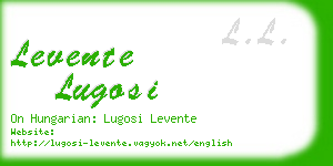 levente lugosi business card